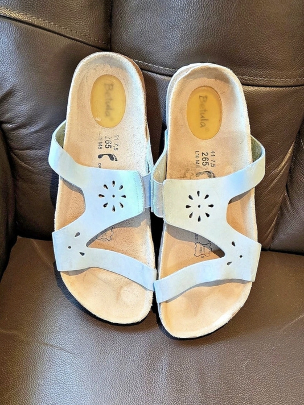 Betula Strappy Sandals in Blue US 7.5